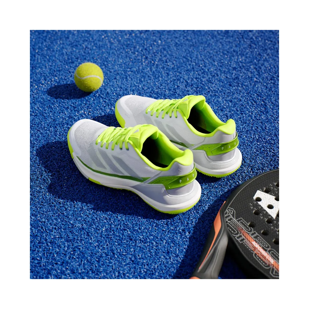 Adidas Crazyquick Lightstrike Padel Shoes Lucid Lemon / Silver Metallic / Wonder Silver (JR9325)
