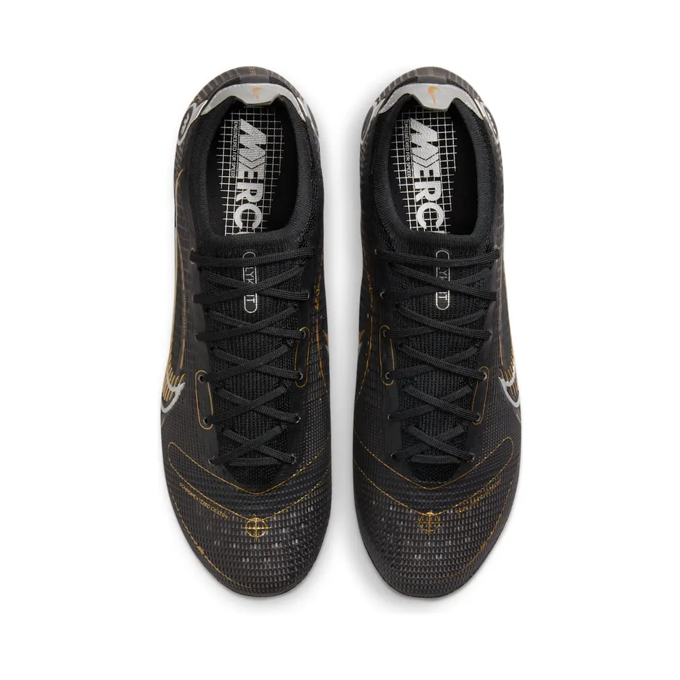 Nike Mercurial Vapor 14 Elite FG Black Metallic Silver Cave Stone Metallic Gold (DJ2837-007)
