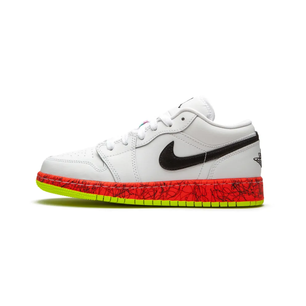 Jordan 1 Low Multi-Color Midsoles White (GS)