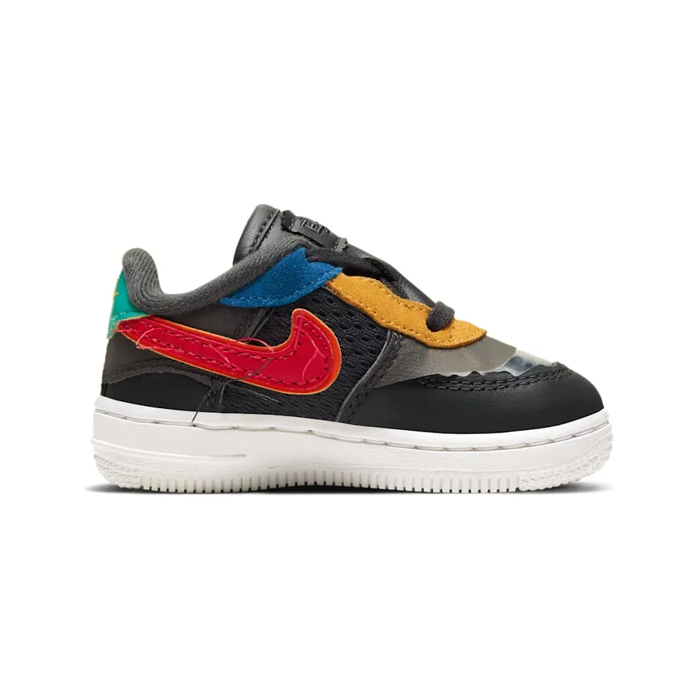 Nike Air Force 1 Low BHM 2020 (TD) Dark Smoke Grey/Bombay-Solar Flare-Track Red (CV2416-001)