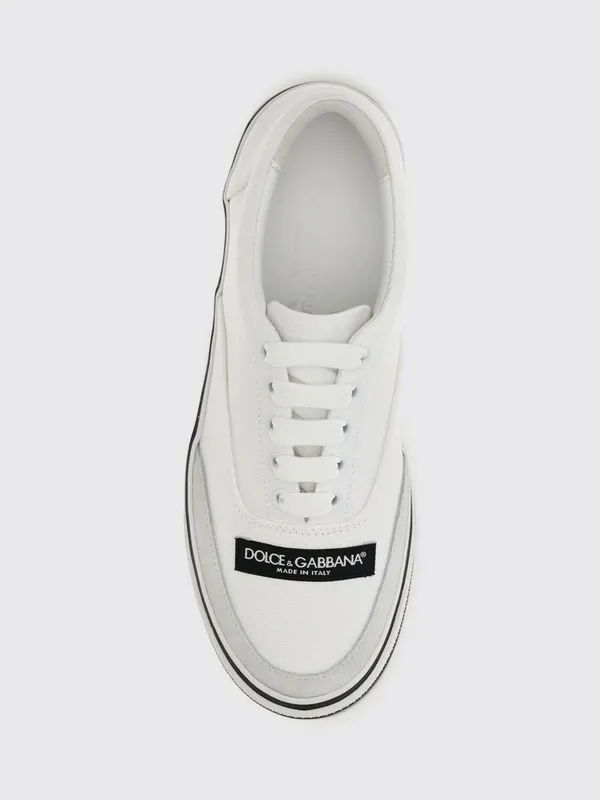 Dolce & Gabbana DG Sailing Low-Top in Leather and Cotton Canvas White (CK2399A04588S169)