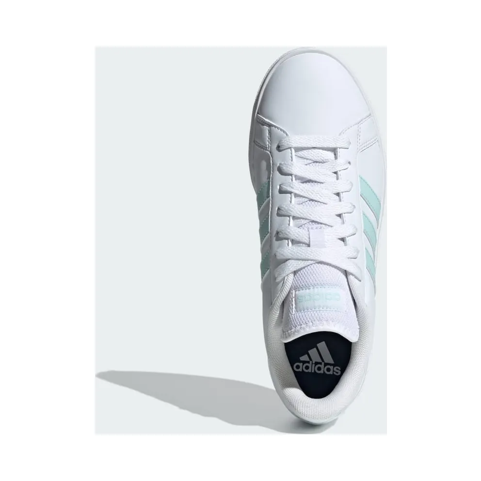 Adidas Grand Court TD “Cloud White / Semi Flash Aqua / Cloud White” (ID3028)