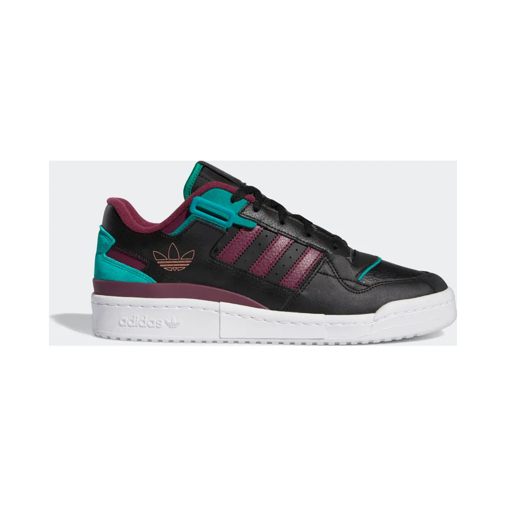 adidas Forum Exhibit Low Schuh Core Black / Victory Crimson / Glory Green (H01912)
