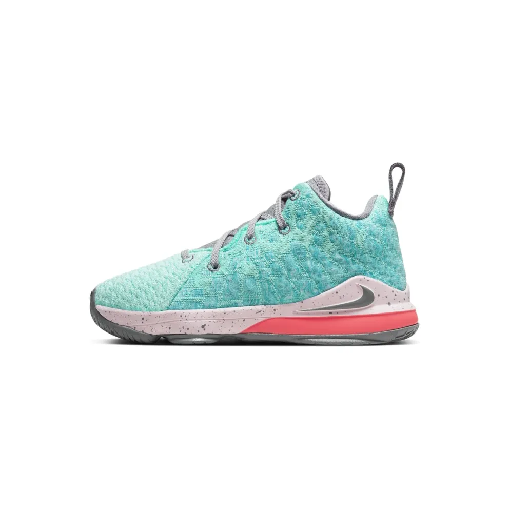 Nike LeBron 17 South Beach (PS) Light Aqua/Particle Grey (BQ5595-444)