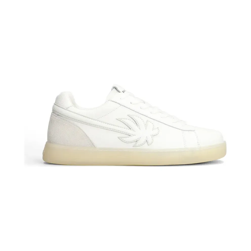 Palm Angels Palm Tennis Lea mit Baum-Patch – White (PMIA111S26LEA002)