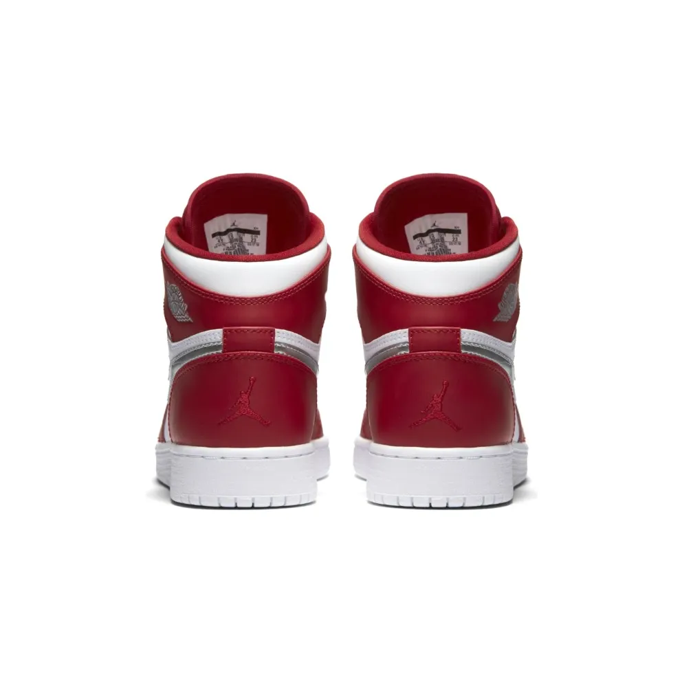 Jordan 1 Retro High Silver Medal (GS) Gym Red/Metallic Silver-White (705300-602)