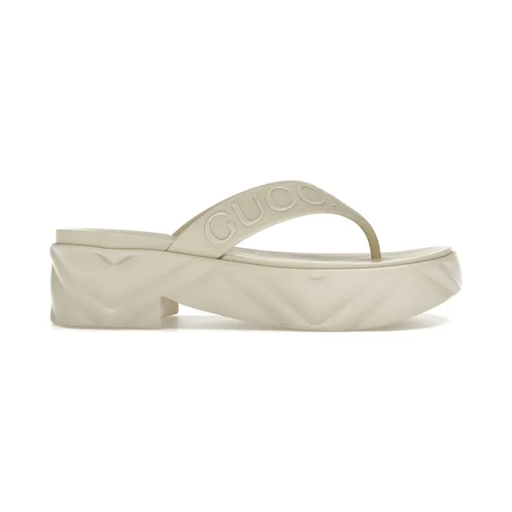 Gucci Thong Platform Sandal White (746334 JFM00 9022)