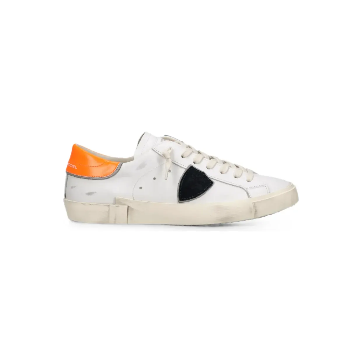 Philippe Model Paris Prsx leren met logo-patch “White” (PRLUVP25)