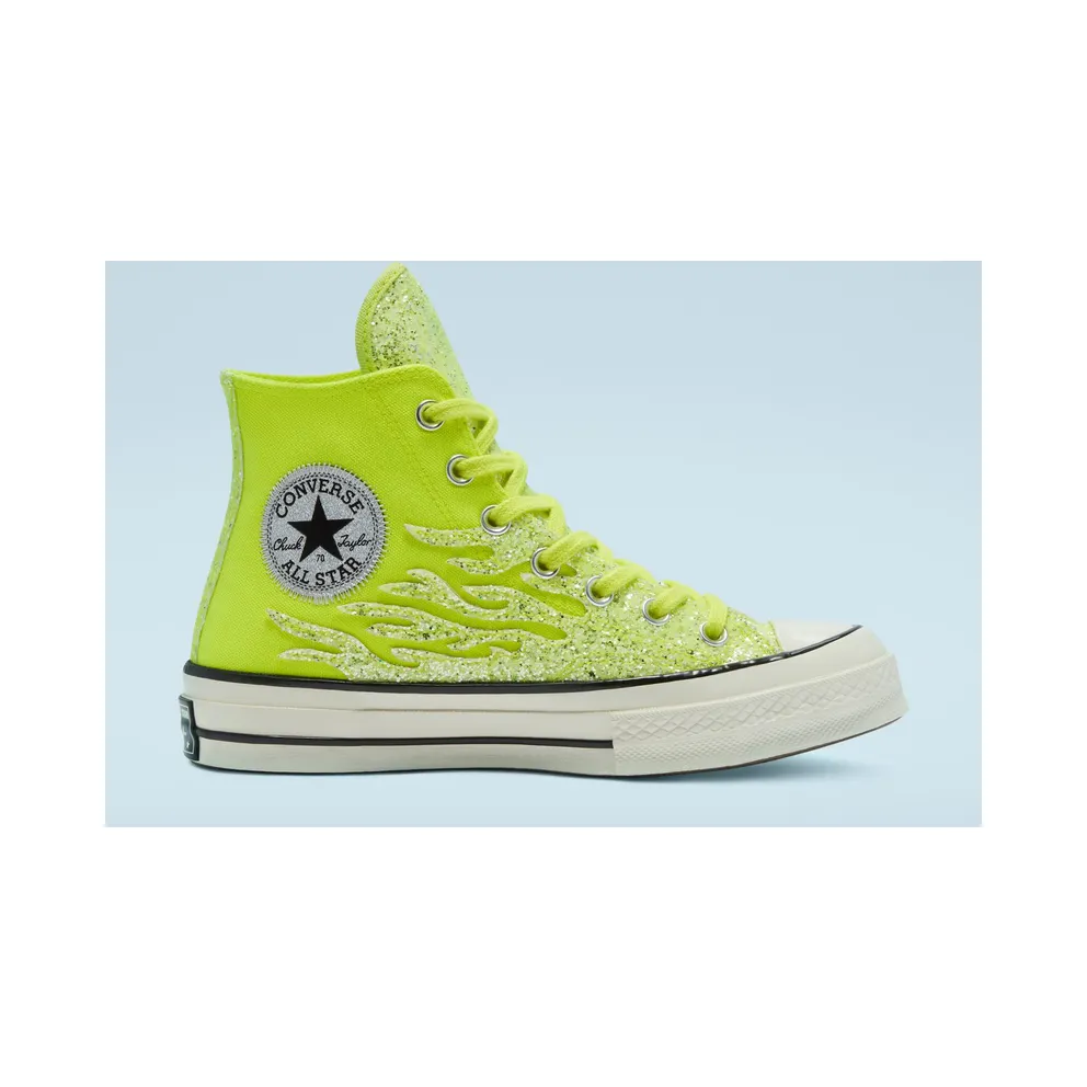 Converse Glitter Shine Chuck 70 High Top for Women Lemon Venom/egret/black (569388C)