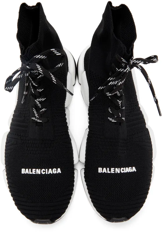 Balenciaga Black Lace-Up Speed 2.0 (617258 W2DB2)