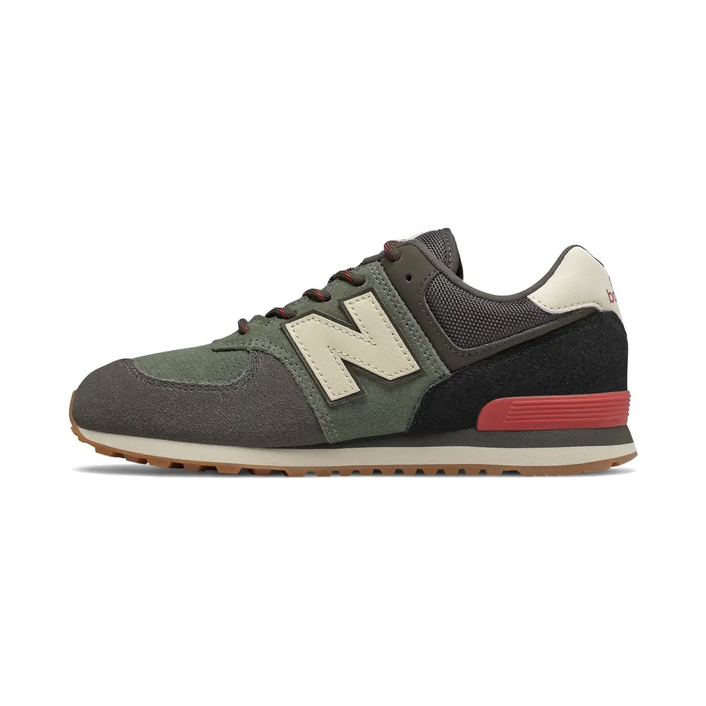New Balance 574 Camo Green Team Red (GC574JHR)