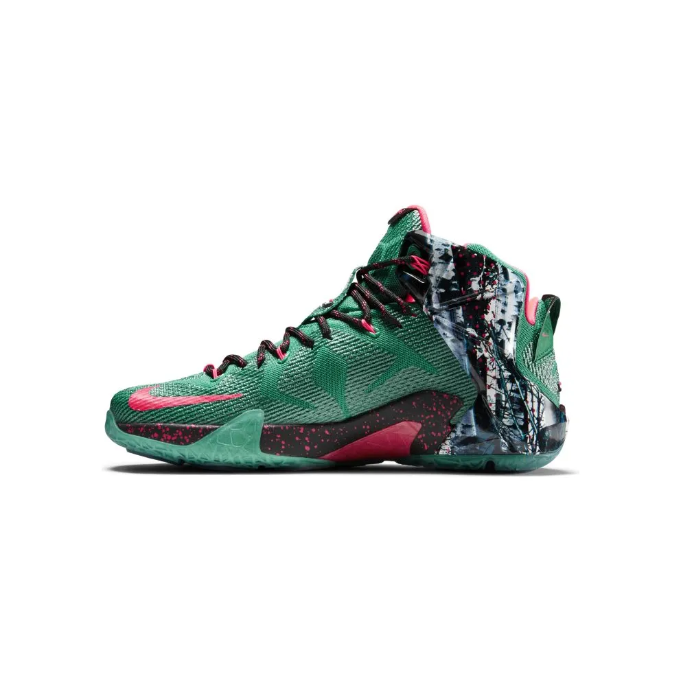 Nike LeBron 12 Akron Birch Emerald Green/Hyper Punch-Dark Emerald (707558-363)