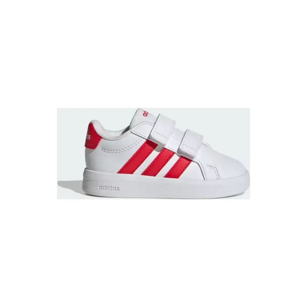 adidas Grand Court 3.0 Shoes Infants “Cloud White / Pure Ruby / Pure Ruby” (JP9378)