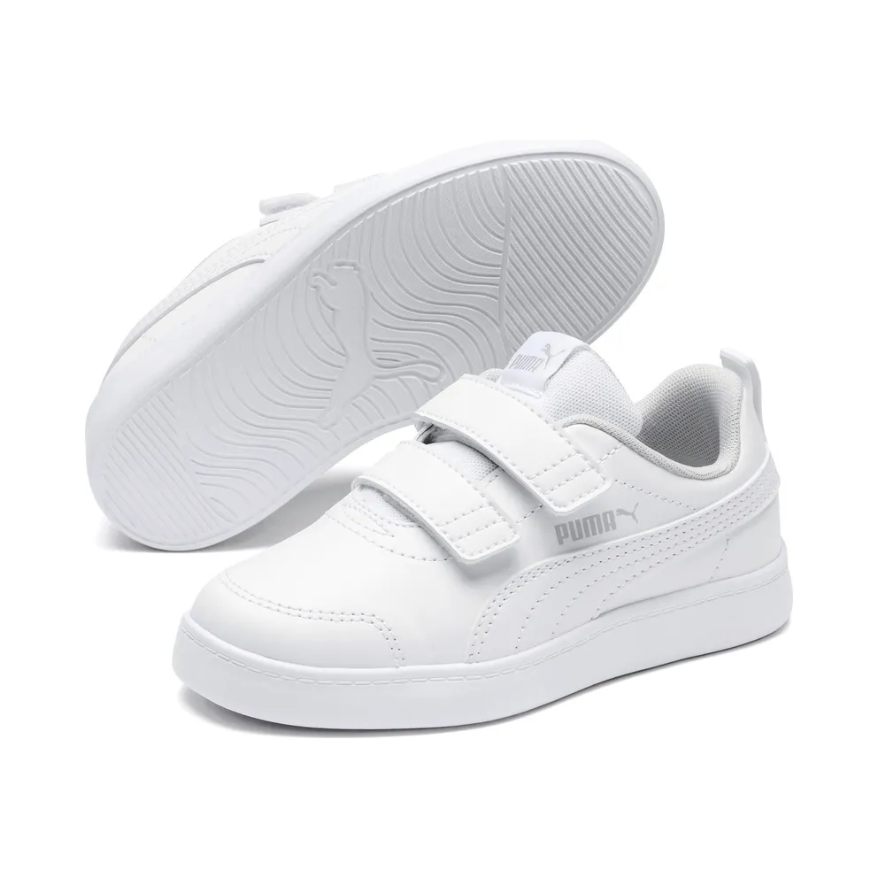 PUMA Courtflex V2 Kids’ White/Gray Violet (371543-04)