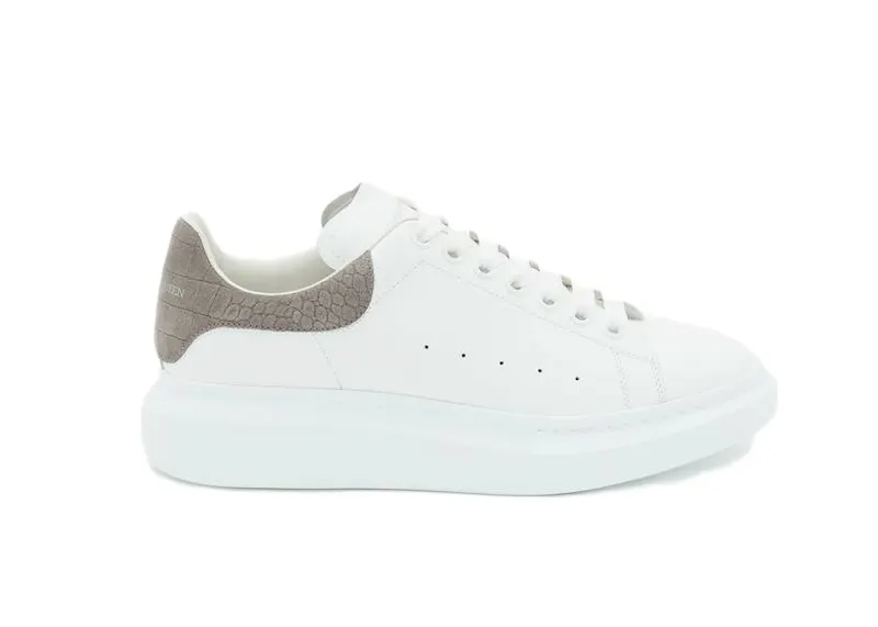 Alexander McQueen Oversized Lead Croc Suede (625162WHZ4K9597)