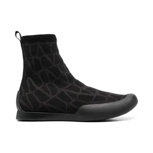 Valentino Toile Iconographe Sock Boot Black (YS0H35JFX)