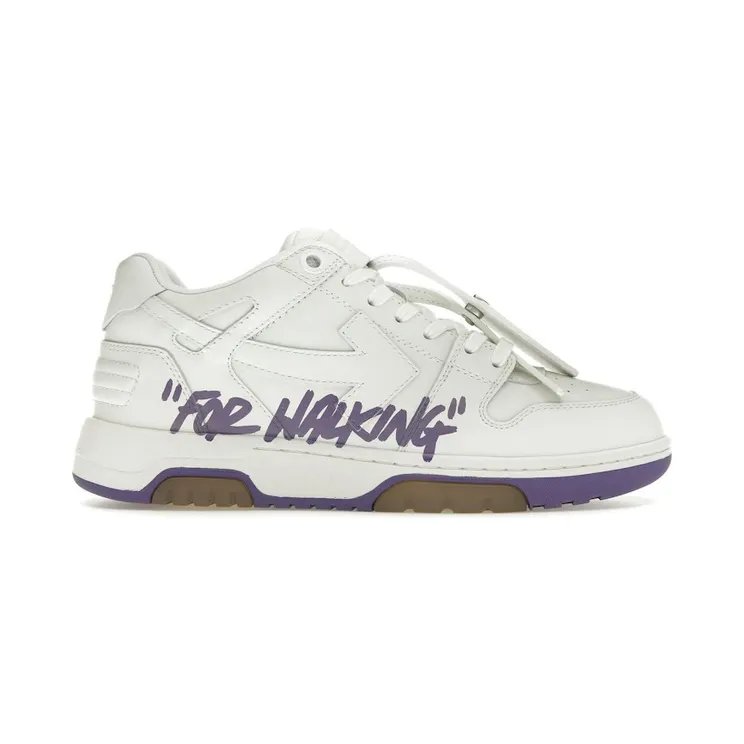 OFF-WHITE Out Of Office OOO “For Walking” Low Tops White Lilac (OWIA259S23LEA0030136)