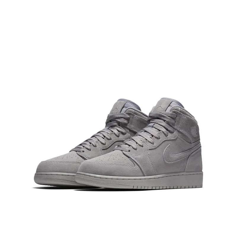 Jordan 1 Retro High Grey Suede (GS) Wolf Grey/Wolf Grey (705300-031)