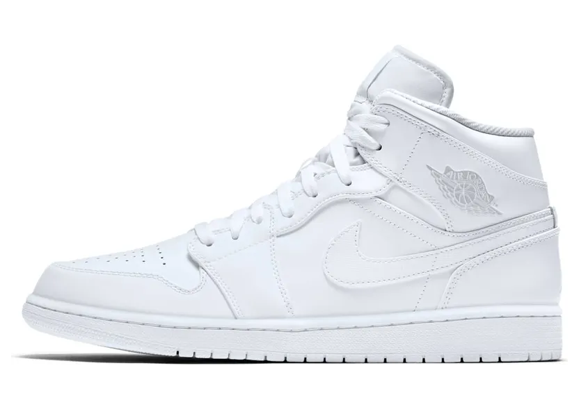 Air Jordan 1 Mid “White / Pure Platinum” (554724-104)