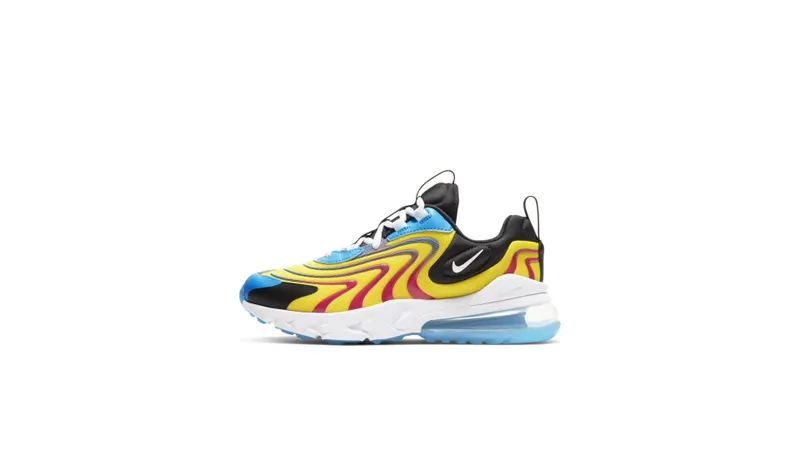 Nike  Air Max 270 React Yellow Red (GS) Yellow/Red-Blue-Black-White (CD6870-700)