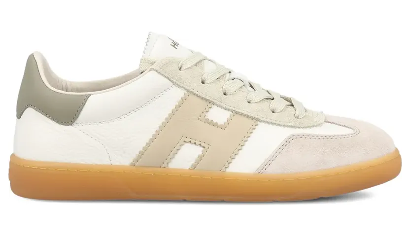 Hogan Sneakers met logodetail en vlakken – Beige (HXW6470FB60UWR)