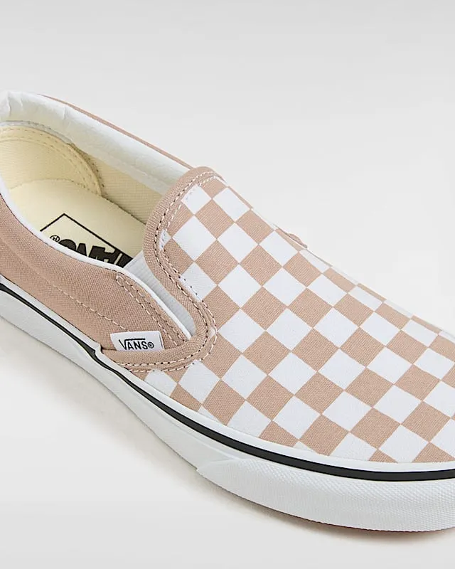 Vans Classic Slip-On Checkerboard Warm Taupe Brown White (VN000D6YE2V)