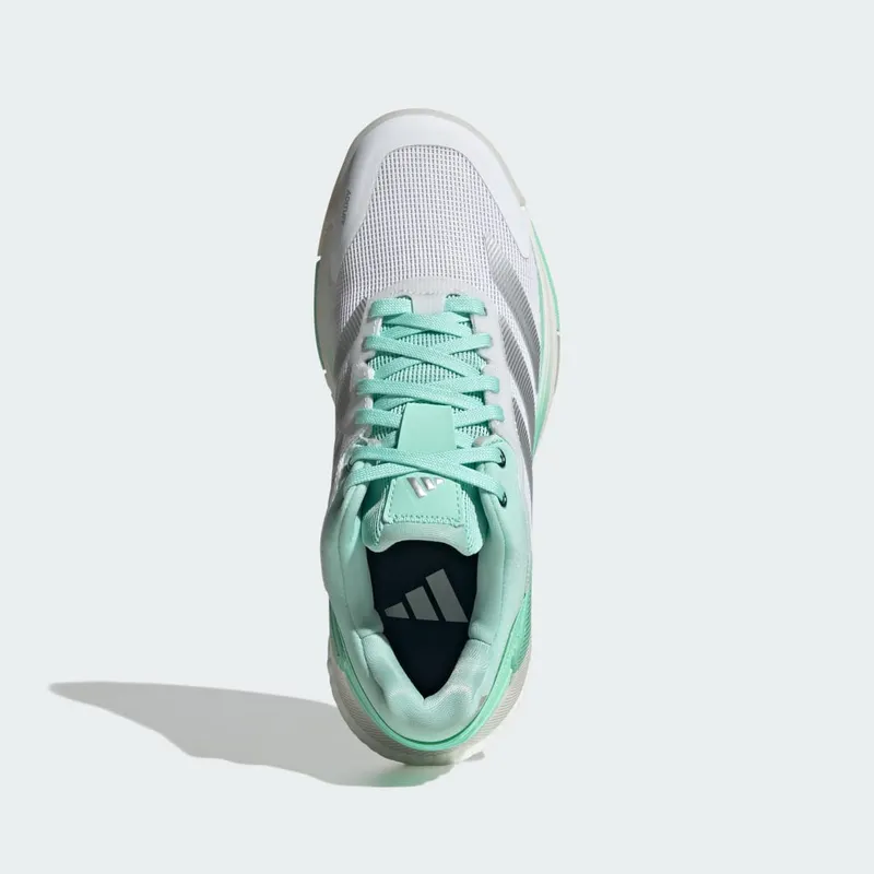 Adidas Crazyquick BOOST Padelschoenen Green / Silver Metallic / Pulse Mint (KI3589)