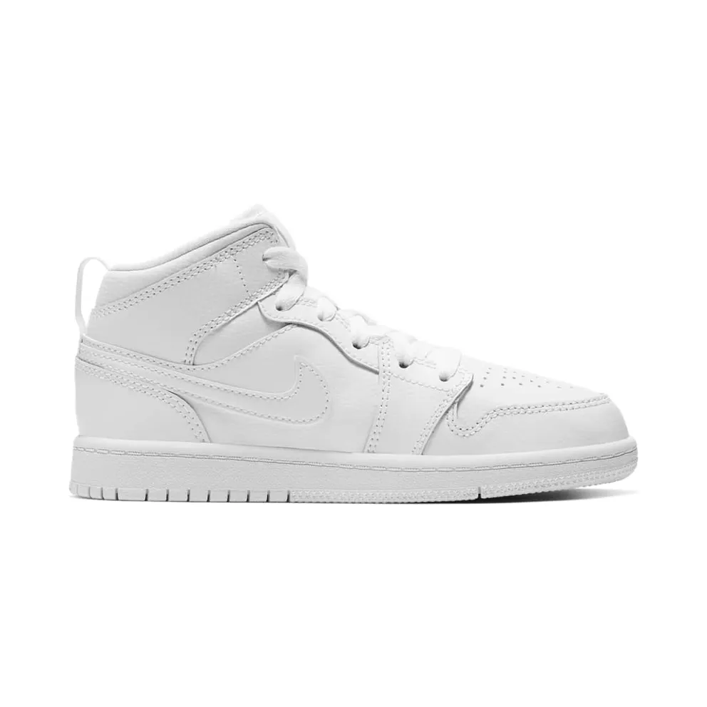 Jordan 1 Mid Triple White (PS) White/White/White (640734-126)