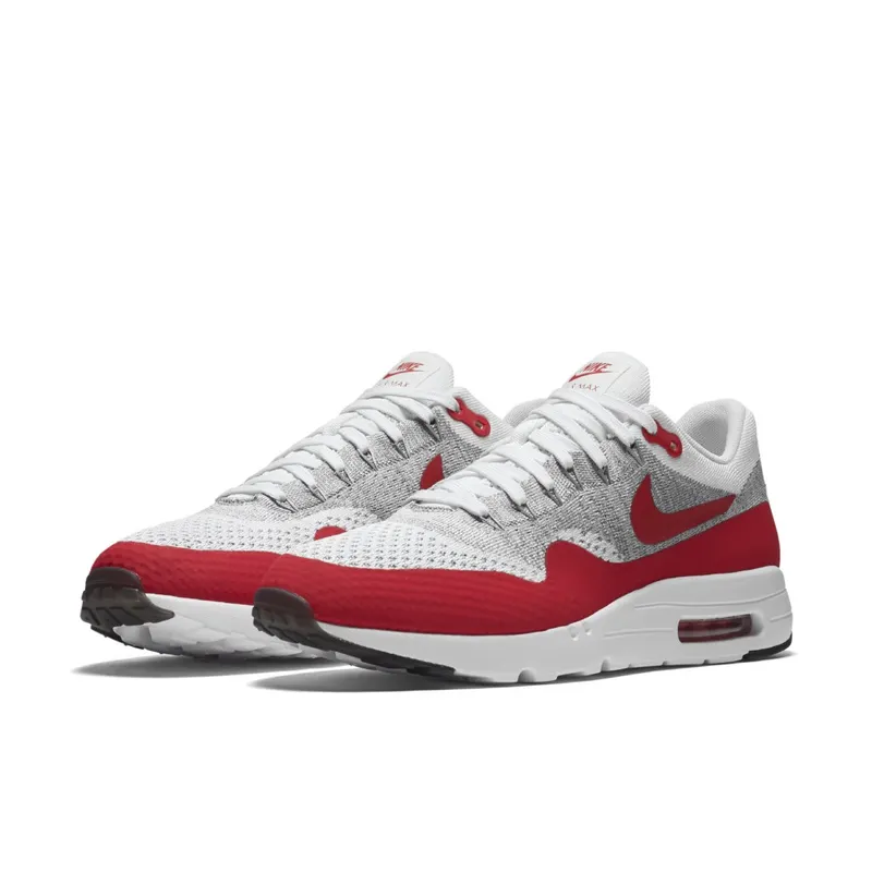 Nike Air Max 1 Flyknit OG White/University Red-Pure Platinum-Cool Grey-Wolf Grey-Black (843384-101)