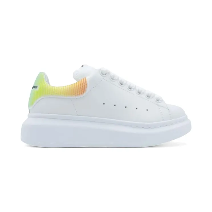 Alexander McQueen Oversized White Multi Heel Tab (708070 WICG4 9035)