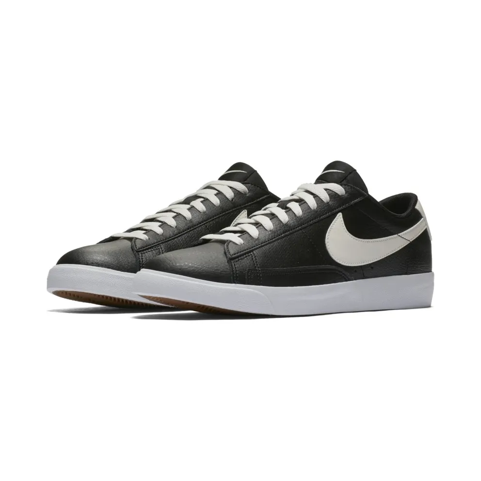 Nike Blazer Low Leather Black Sail Black/Sail-Gum Medium Brown (AJ9515-001)