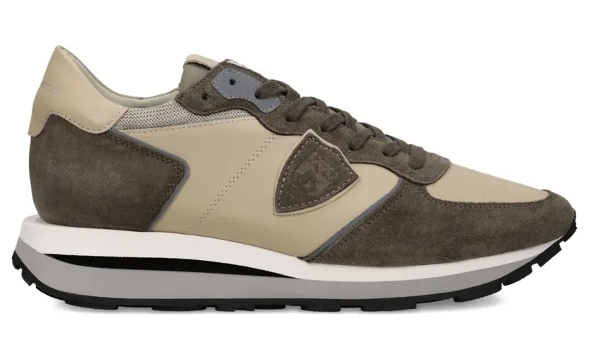 Philippe Model Paris Tropaz Haute Sneakers mit Wildledereinsätzen – Nude (TKLUXI06)