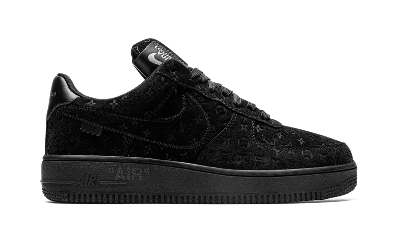 Nike Louis Vuitton Air Force 1 Low “Virgil Abloh – BLACK/BLACK” (1A9VD6)