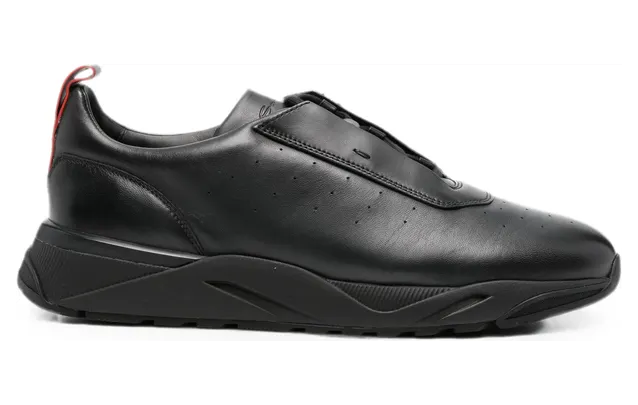 Santoni Perforated-detail Lace-up “Black” (MBIM22027NERT GONG62)