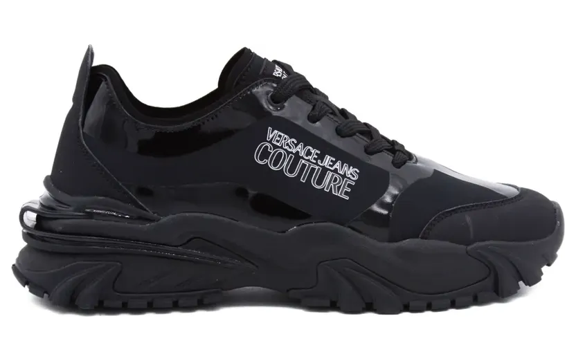 Versace Jeans Couture Sneakers mit Logo-Print – Schwarz (79YA3SIBZSC91899)