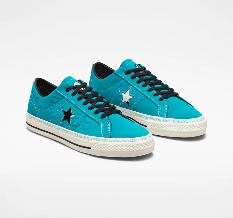 Converse x Sean Pablo One Star Pro OX *Rapid Teal* Rapid Teal / Black / Egret (173215C)