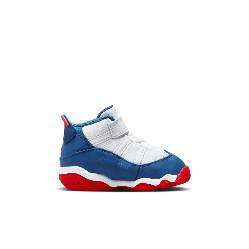 Jordan 6 Rings White University Red Light Steel Grey True Blue (323420-140)