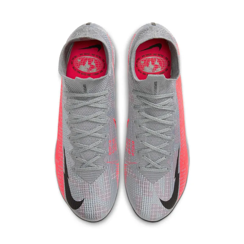 Nike Mercurial Superfly 7 Elite FG Metallic Bomber Grey Metallic Bomber Grey/Particle Grey/Laser Crimson (AQ4174-906)