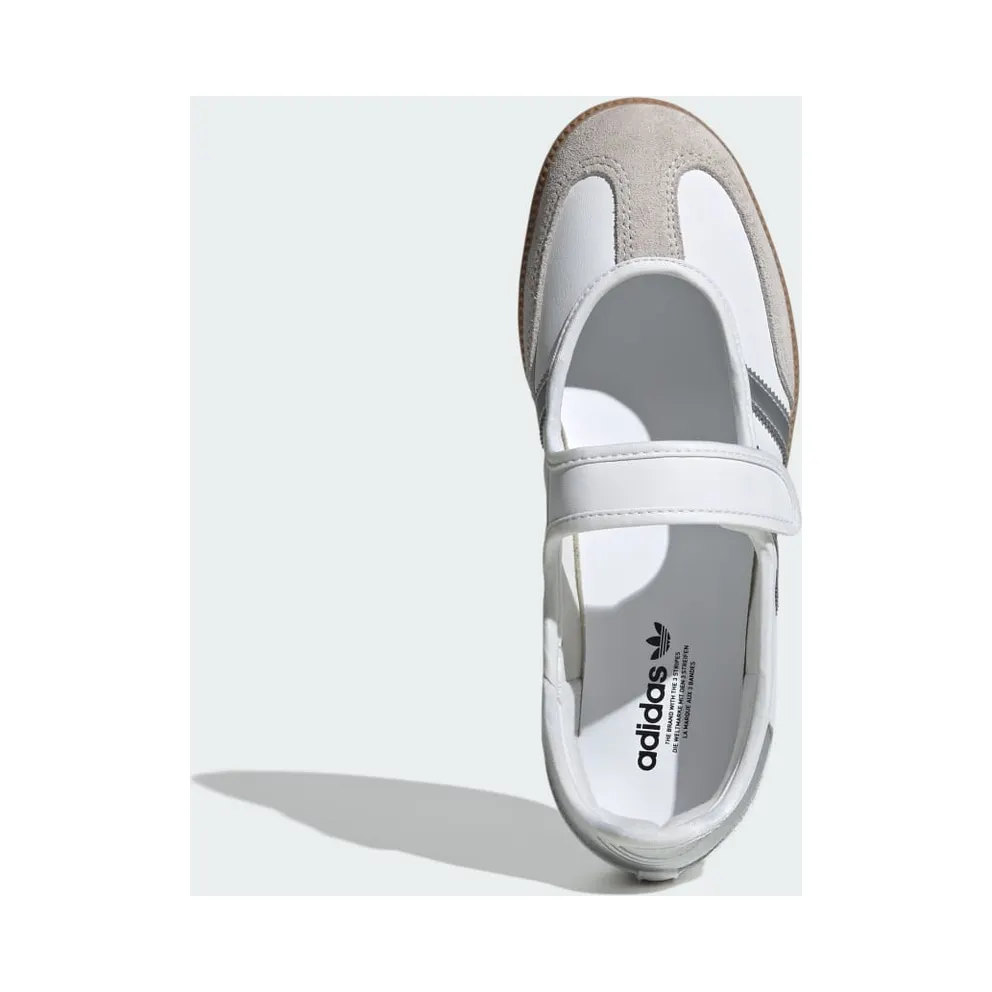 Adidas SAMBA OG Shoes Cloud White / Silver Metallic / Gum (KJ3785)