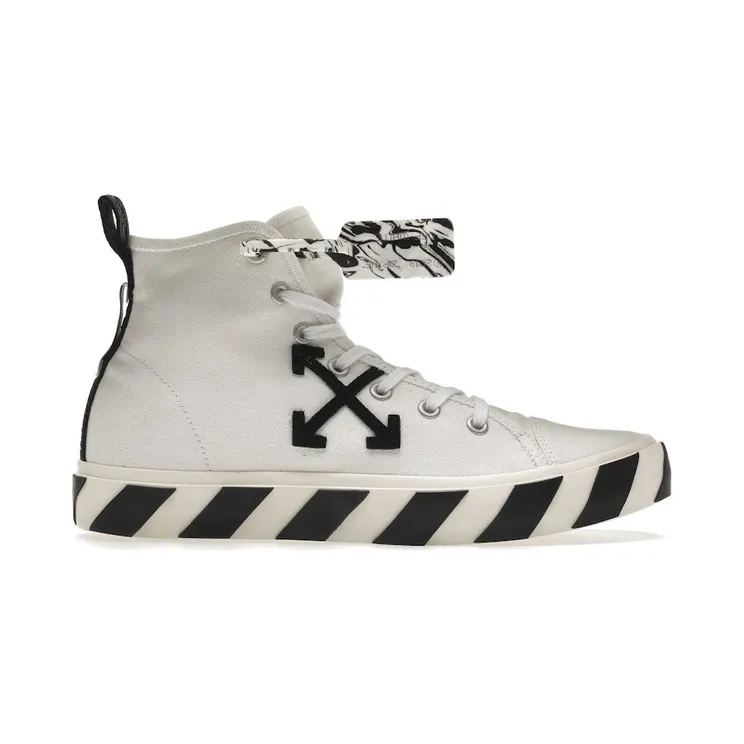 OFF-WHITE Vulcanized Mid Top White Black (OMIA119F21FAB0010110)