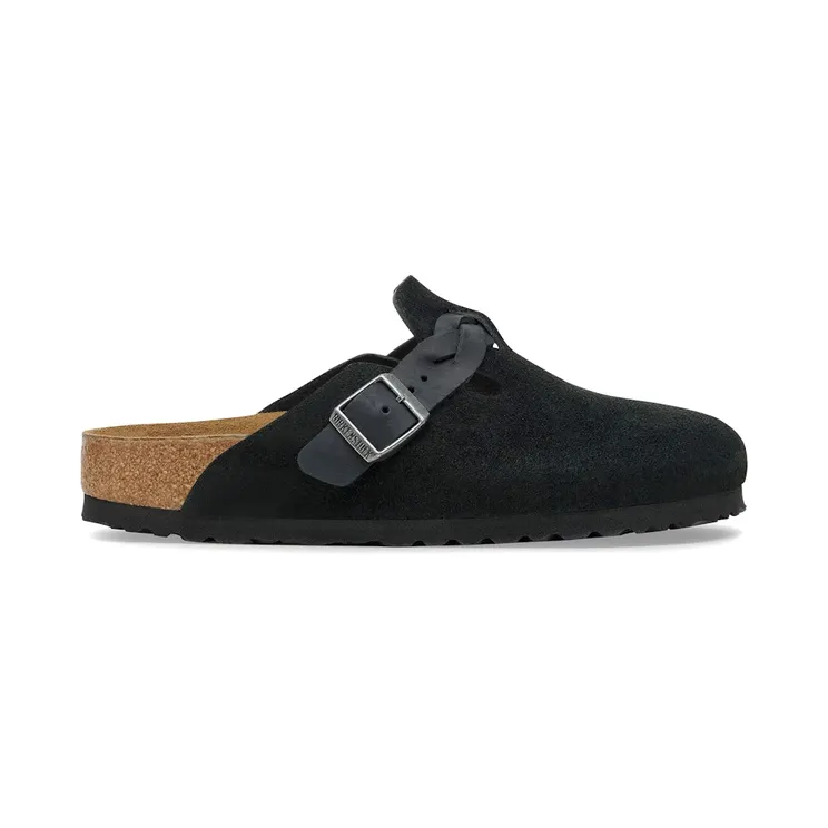Birkenstock Boston Braided Suede Black (1030561)