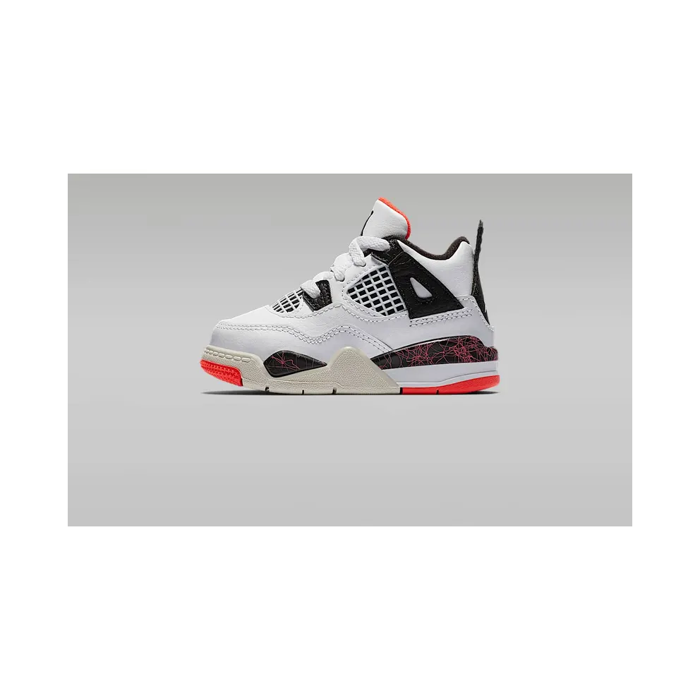 Jordan 4 Retro Flight Nostalgia (TD) White/Black-Bright Crimson-Pale Citron (BQ7670-116)