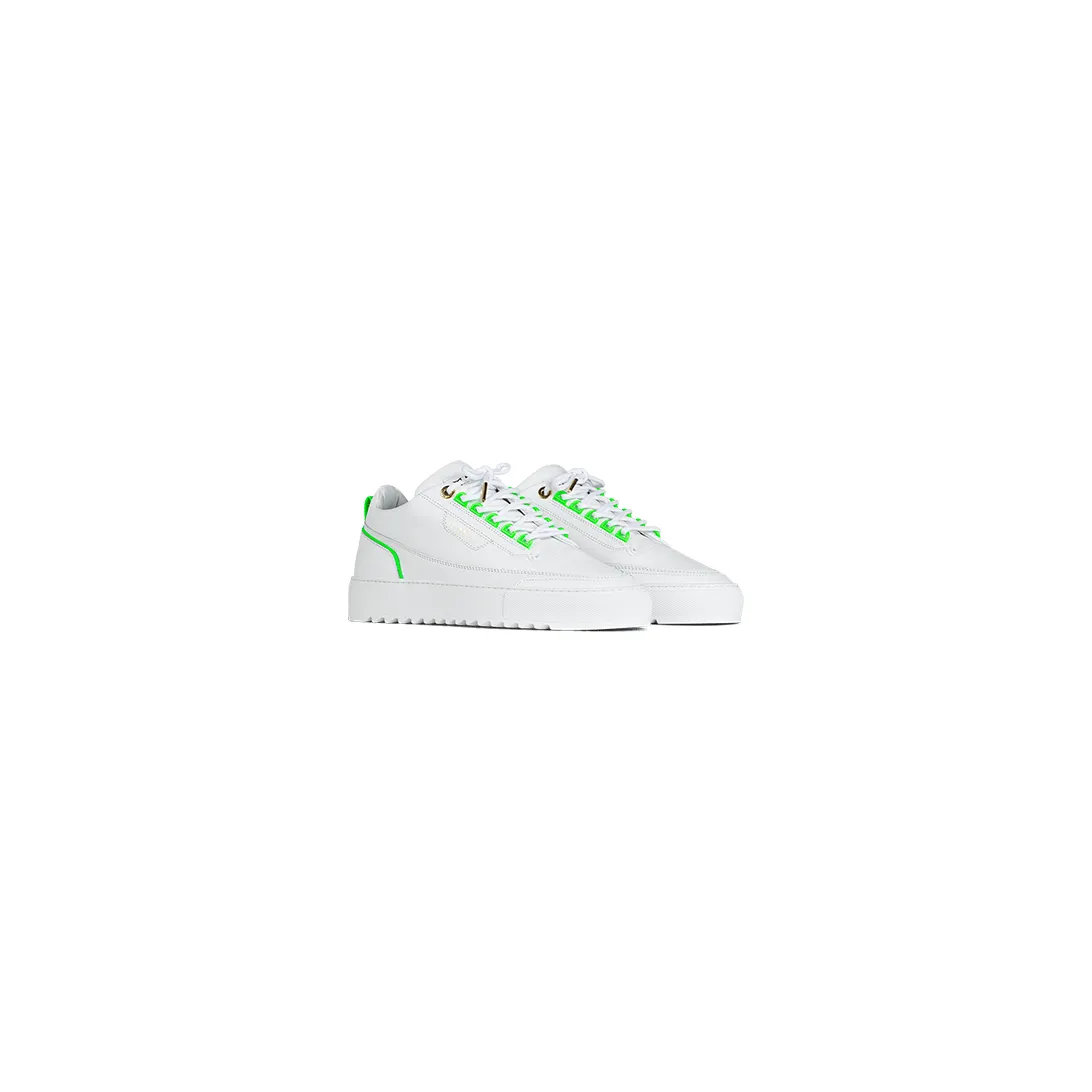 Mason Garments Firenze Leather/Reflective – White/Fluo Green (FW20-1B)