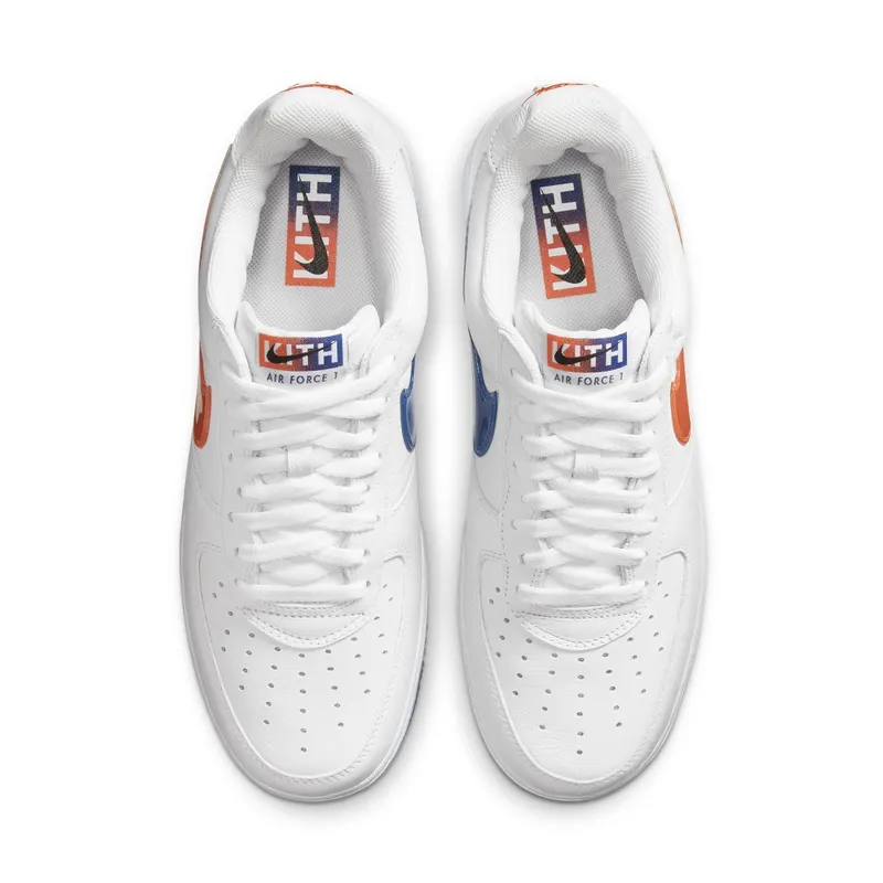 Nike Air Force 1 Low Kith Knicks Away White/Rush Blue-White-Brilliant Orange (CZ7928-100)