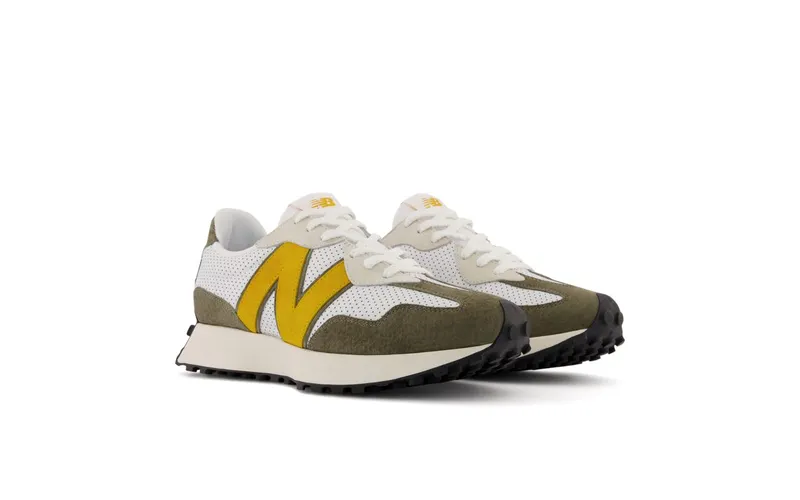 New Balance MS327 PO Munsell White – “White / Varsity Gold.” (MS327PO)