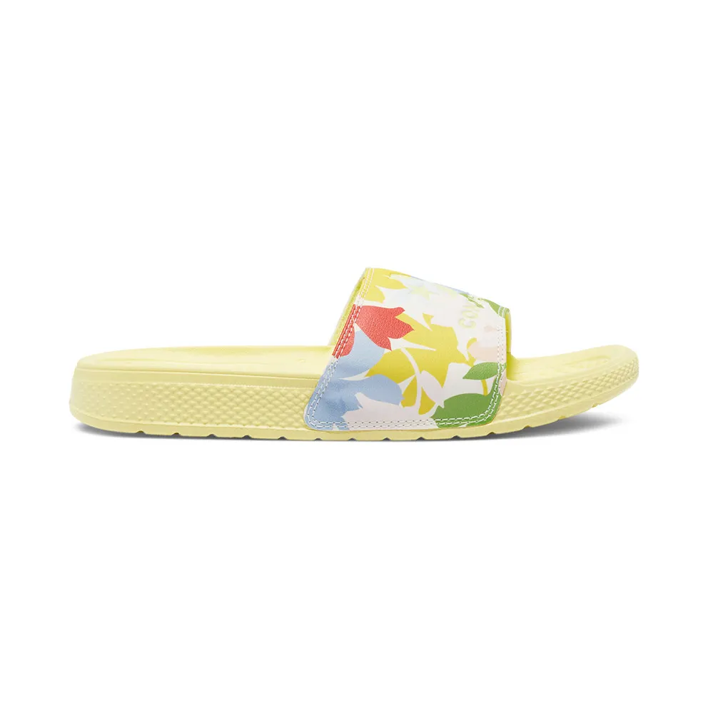 Converse Floral Print All Star Slide Lt Zitron/egret/pink Foam (570921C)