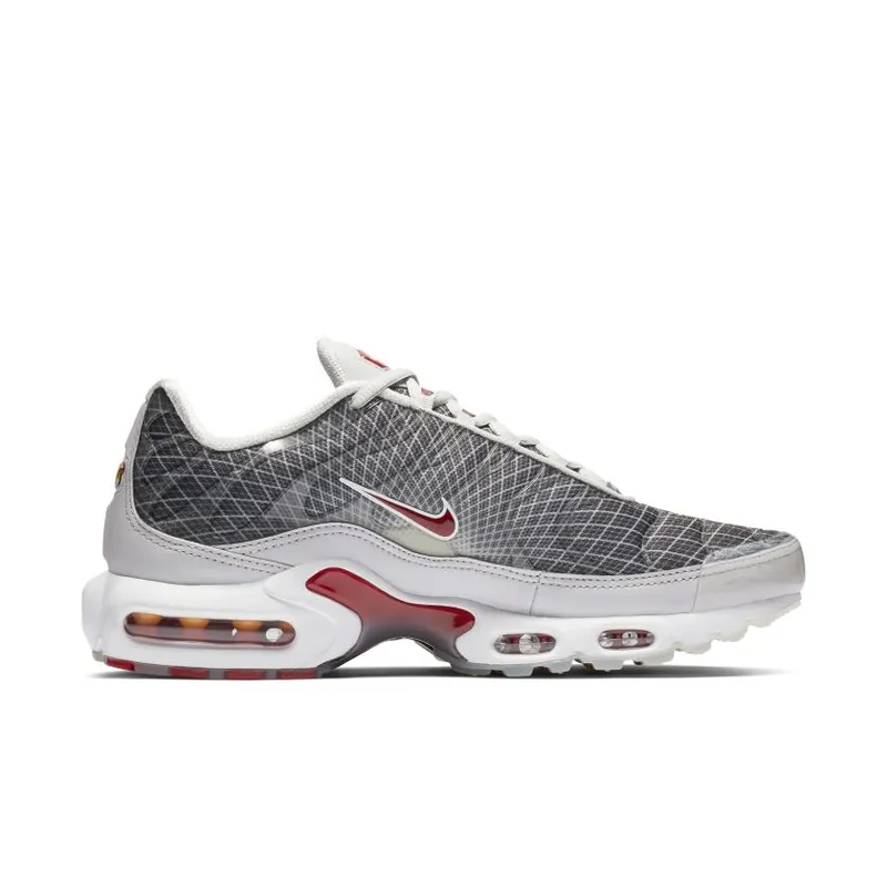 Nike Air Max Plus Wave Grid Grey Neutral Grey/White-Varsity Red (BV1983-001)