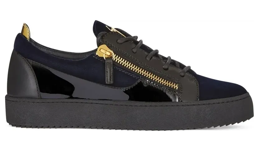 Giuseppe Zanotti Frankie Sneakers mit doppeltem Reißverschluss – Blau (RU00092001)