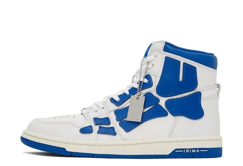 AMIRI Skel Panelled High Top White Blue (MFS002123)