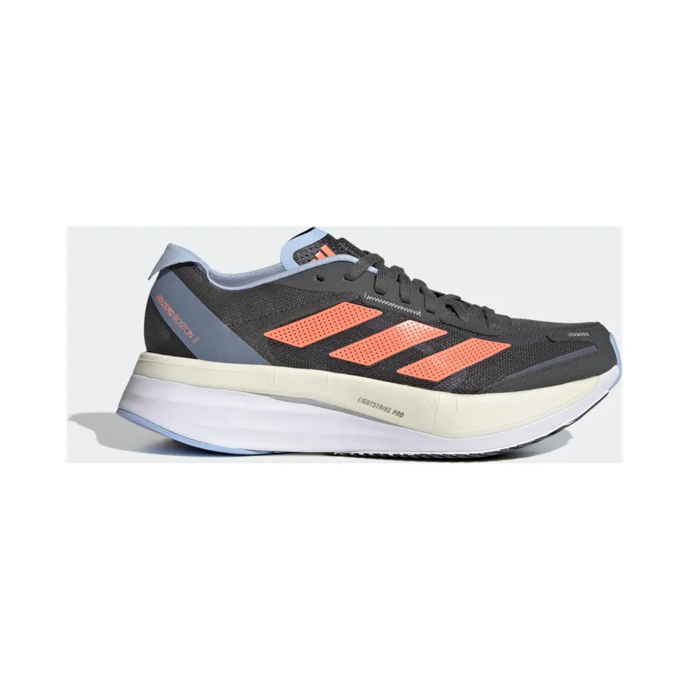 adidas Adizero Boston 11 Laufschuh Grey Six / Coral Fusion / Blue Dawn (HQ3698)